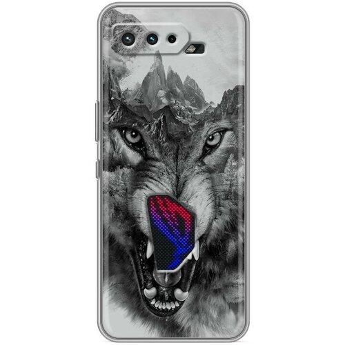 Дизайнерский силиконовый чехол для Асус Рог Фон 5/5s / ASUS ROG Phone 5 Волк