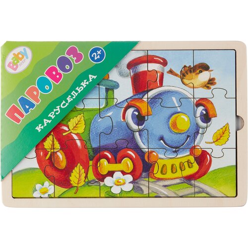 Пазл Step puzzle Каруселька Паровоз (89037), 15 дет.