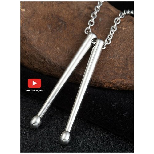 фото Кулон барабанные палочки, оригинальная подвеска на шею gold tree