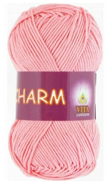 Пряжа Vita Charm (Шарм) 4182 светло-розовый 100% мерсеризованный хлопок 50г 106м 1 шт