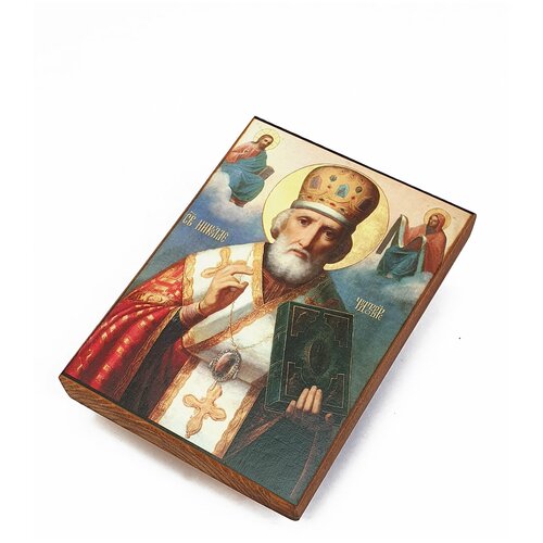 Икона Николай чудотворец, размер иконы - 15x18 икона николай и симеон размер иконы 15x18