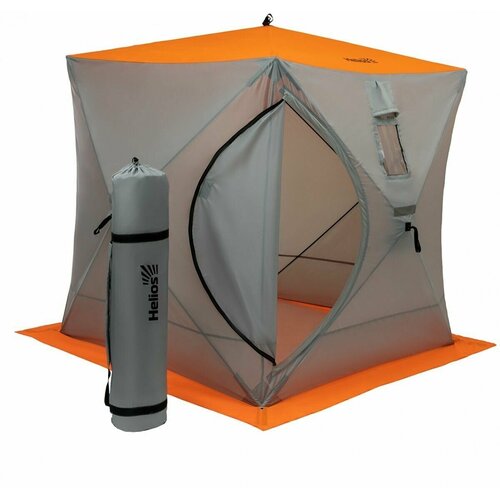 helios зимняя палатка куб helios extreme v2 0 1 8 х 1 8 Палатка зимняя Куб 1,8х1,8 orange lumi/gray (HS-ISC-180OLG) Helios