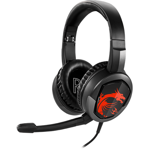 Gaming Headset MSI Immerse GH30 V2, Stereo, In-line controller, lightweight foldable design, Y-Cable with 3.5mm Microphone and Speaker Jack