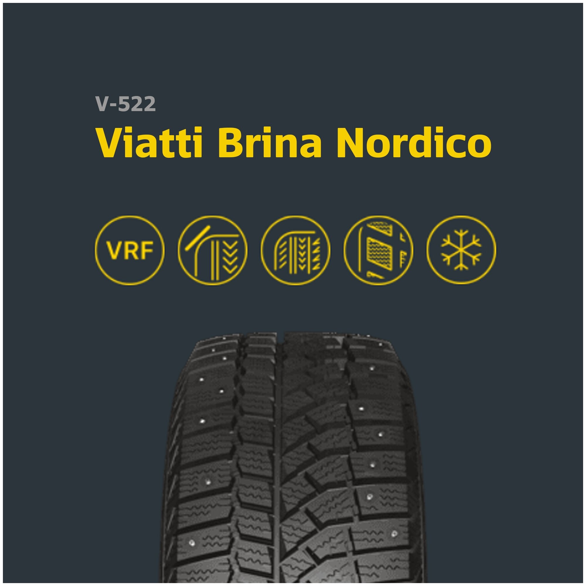 Шины Viatti Viatti Brina Nordico V-522 195/65 R15 91T зимняя