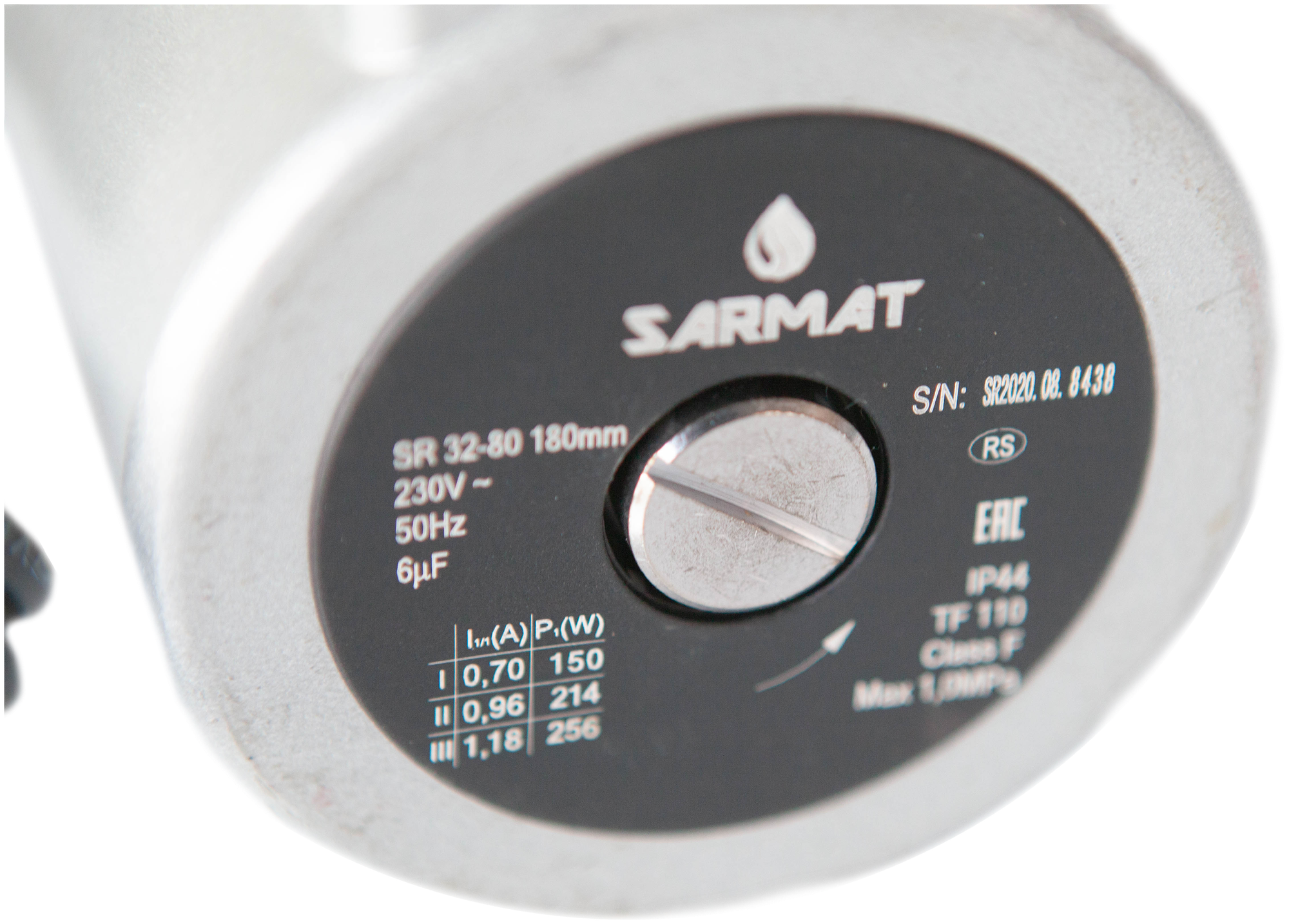 Насос циркуляционный SARMAT SR 32-80 (8 м, 5.7 м3/ч, 2"-1 1/4", 180 мм) - фотография № 2