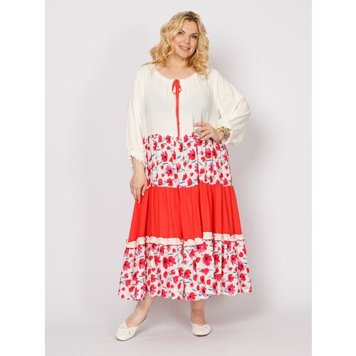 Платье Artessa, размер 52-54, белый платье женское летнее versal размер 52 розовый