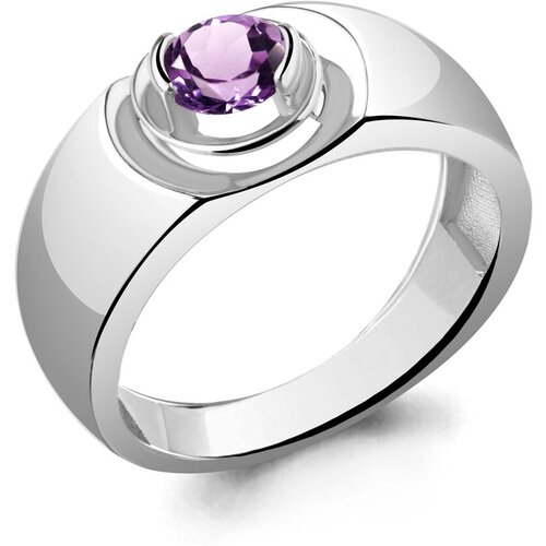 фото Кольцо diamant online, серебро, 925 проба, аметист, размер 18.5