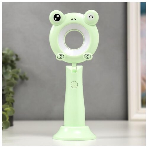 фото Лампа настольная c акб 16220/1 16хled 4вт 3000/6000к usb зеленый 7.8х9.5х24 см risalux