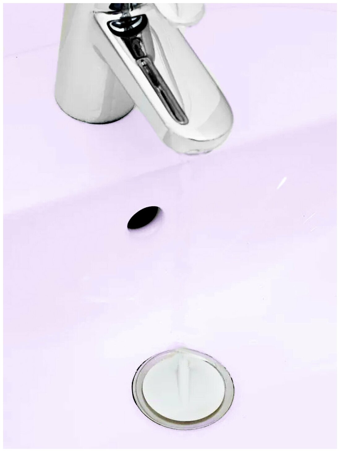Пробка для ванн, раковин диаметром 45 мм 1 штука белая - фотография № 2