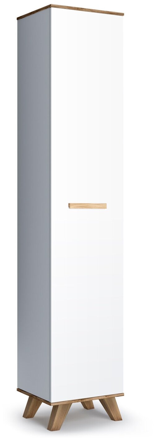 Шкаф-пенал распашной 40х52,4х229,5 белый Вега Скандинавия Кураж