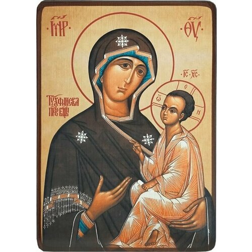 Икона Тихвинская Божией Матери, размер 14 х 19 см