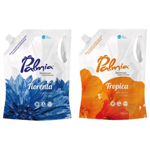 фото Palmia набор средств для мытья посуды fiorenta 1л и tropica 1л