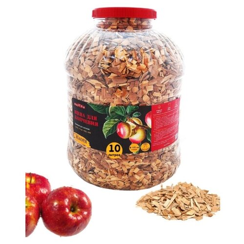 Щепа для копчения NAUGLI Premium Яблоня, фр. 8-12, 2,5 кг, (10 л.)