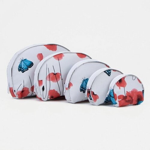 фото Комплект косметичек сима-ленд, белый, бежевый