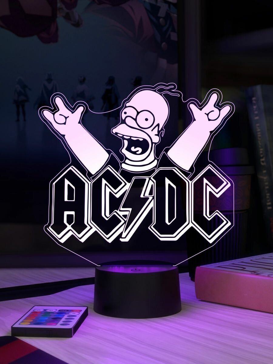 Ночник "Рок-Группа AC/DC" - фотография № 1