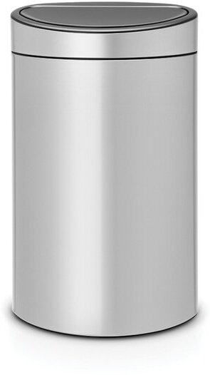 Мусорный бак Brabantia Touch Bin, 40л, серый металлик 114922