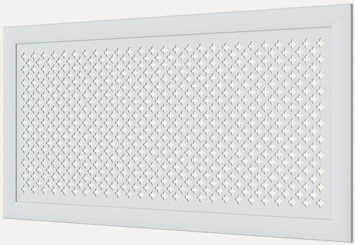 Изображение товара Экран декоративный для радиаторов и батарей: 600х1200 мм, белый, готика, серия Модерн с рамкой