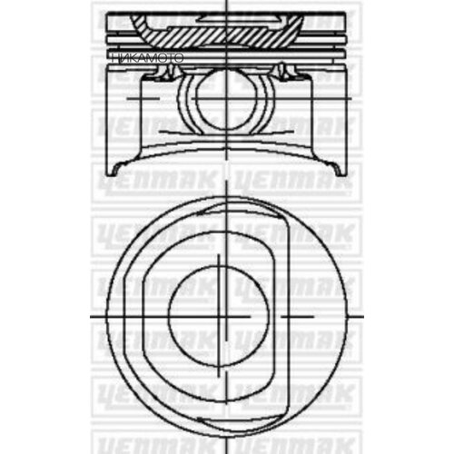 YENMAK 3104266000 Поршни комплект на 1ц 1,4 8V d72,00 Albea, Doblo steel 350A1000 STD