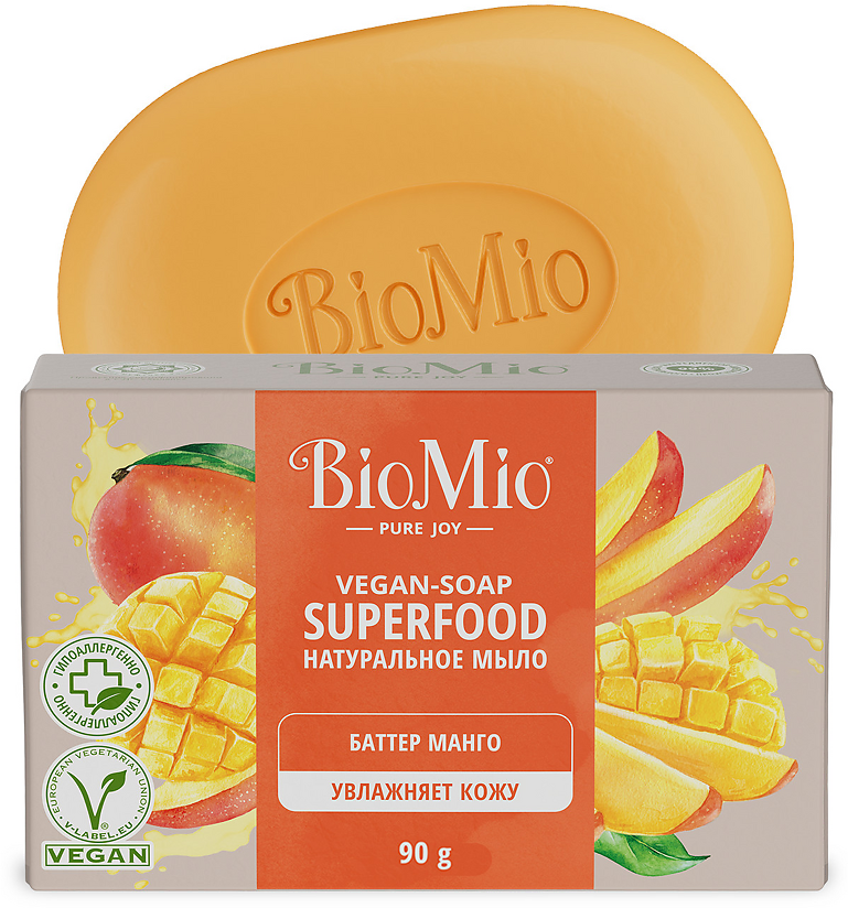 БиоМио (BioMio) Bio-Soap Натуральное мыло Манго 90 г 1 шт