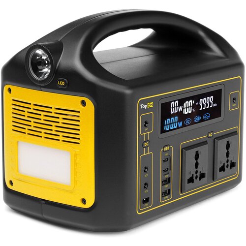 Внешний аккумулятор TopON TOP-X220 160800mAh 2 AC 220V 300W DC1 5V-24V 80W DC2DC3 60W XT30 2 Type-C PD 60W18W USB1USB2 QC30 фонарь Черный 67920₽