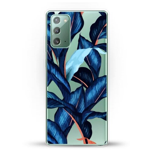 фото Силиконовый чехол синие листья на samsung galaxy note 20 andy & paul