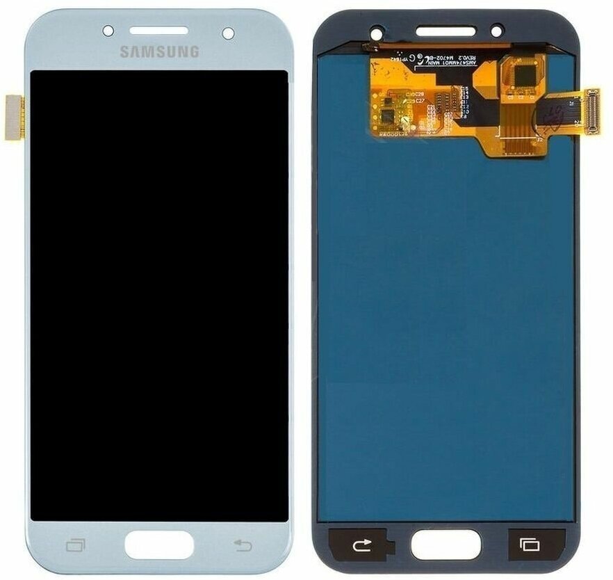 Дисплей с тачскрином для Samsung A5 2017 (A520F) голубой OLED