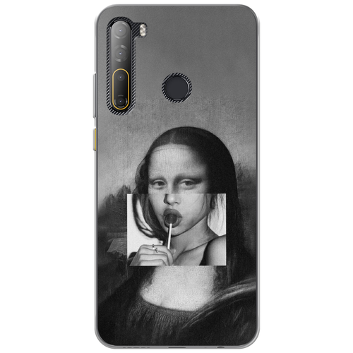 Силиконовый чехол на HTC Desire 20 Pro / Эйчтиси Дизаер 20 Про Mona Lisa sucking lollipop