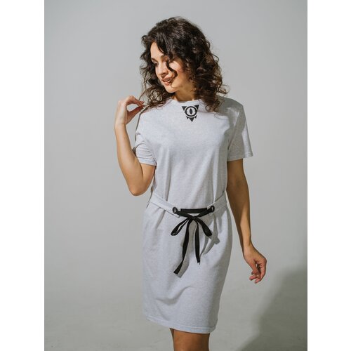 Платье BORMALISA, размер L (50/52), серый платье bormalisa размер l 50 52 бежевый