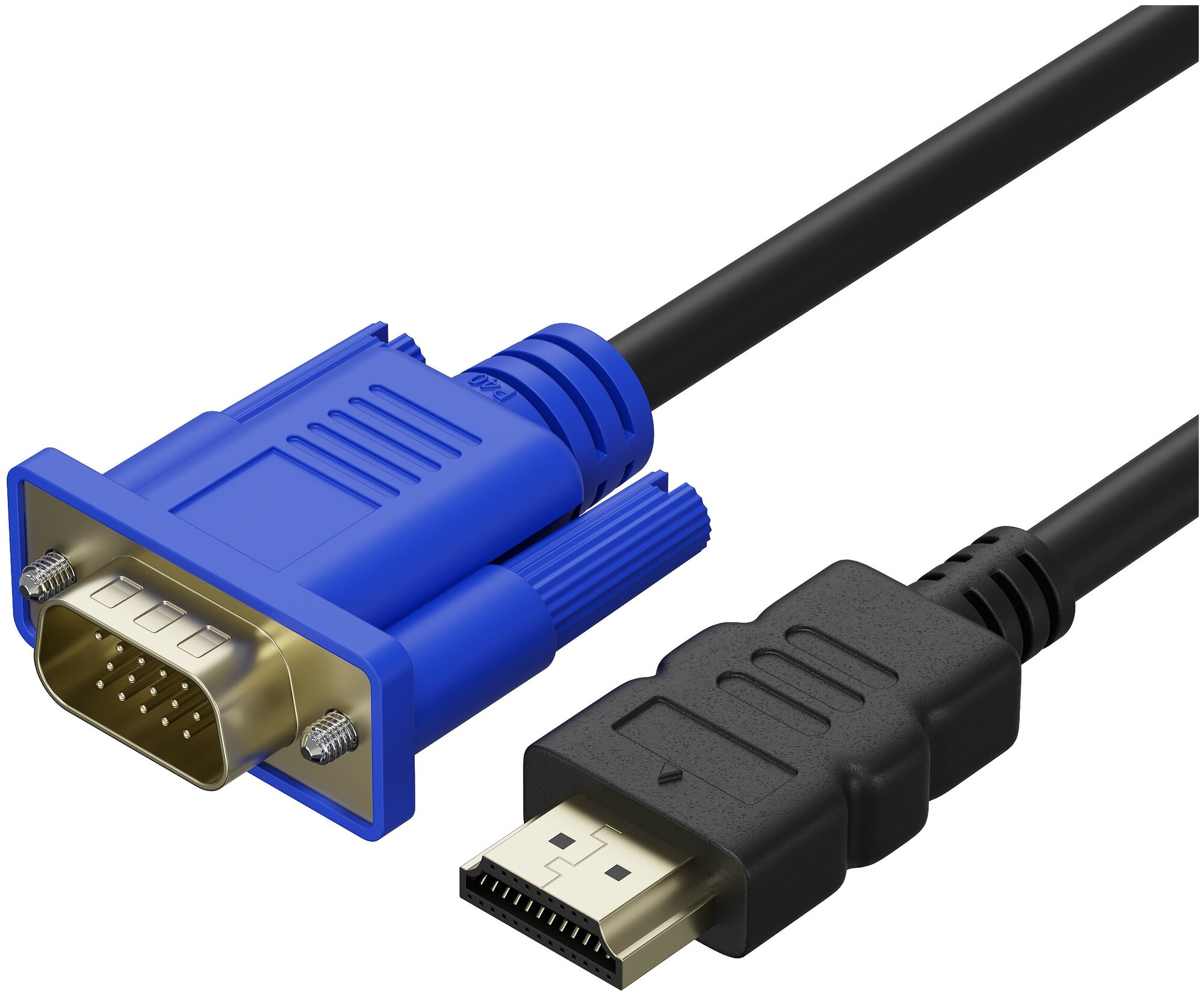 Кабель соединительный HDMI (M) - VGA (M) GSMIN B57 без активного конвертера для HDTV (3 м) (Черный)