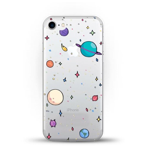 фото Силиконовый чехол звезды и планеты на apple iphone 8 andy & paul