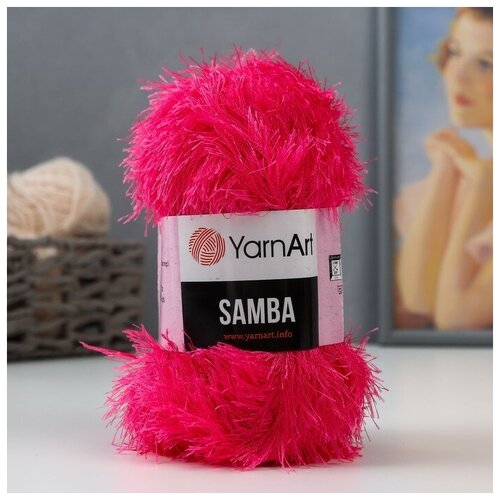 Пряжа Samba 100% полиэстер 150м/100гр (2012 яр. розовый), YarnArt