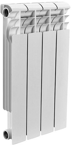 Радиатор биметаллический ROMMER Optima Bm 500 - 4 секции (подключение боковое, цвет белый)