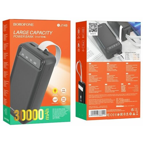 Портативное ЗУ BOROFONE Power Bank BJ14B 30000 mAh черный 16 271200₽