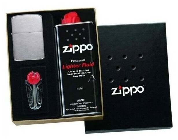 Зажигалка Zippo 1941 Replica в подарочной упаковке + топливо и кремни - фотография № 4