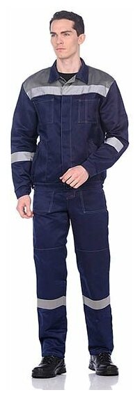 Костюм куртка/полукомбинезон р.44-46 рост 170-176 синий/серый ЯЛ-02-97 113-90002350