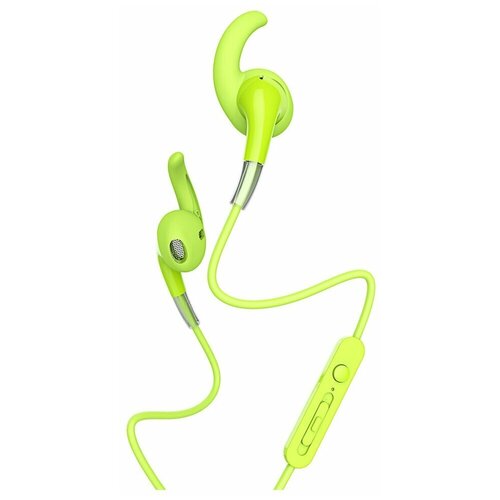 FORZA Наушники проводные вкладыши гарнитура оплетка TPE пластик цвет салатовый 41300₽