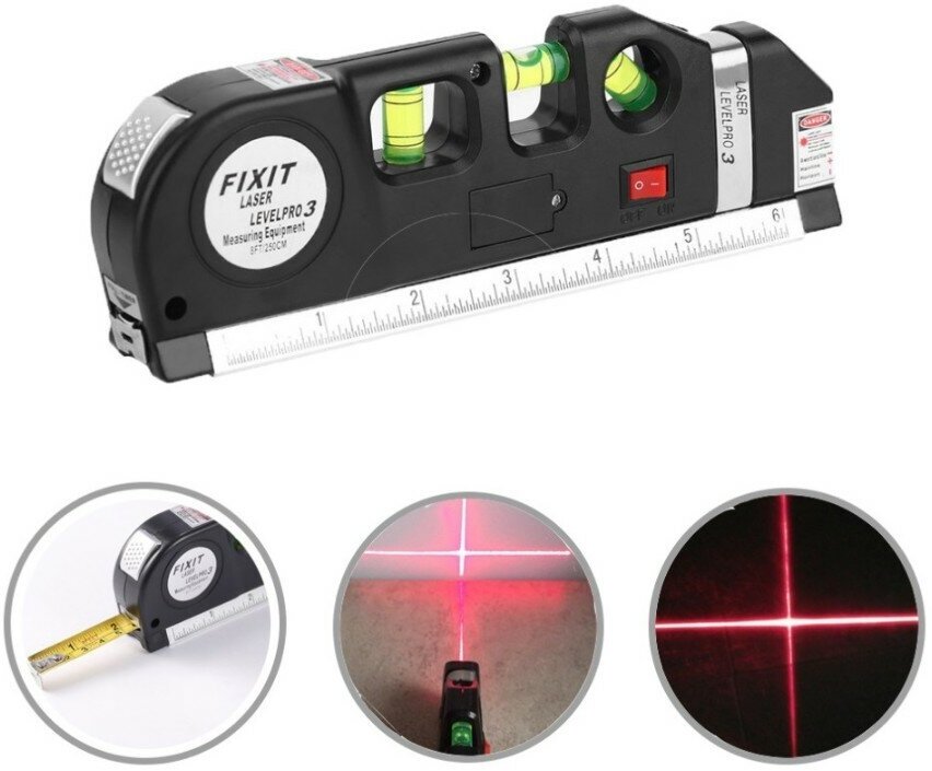 Настольный уровень. Строительный уровень. Уровень лазерный Laser Level Pro 3 вертикальный и горизонтальный, измерительный уровень