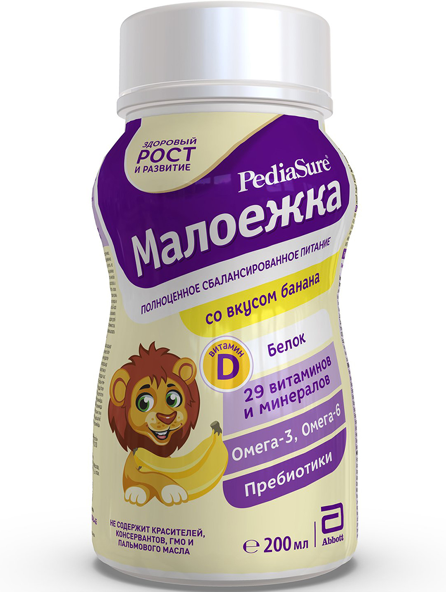 Детская смесь PediaSure Малоежка банан молочная жидкая для малоежек с 1 года бзмж 200 мл