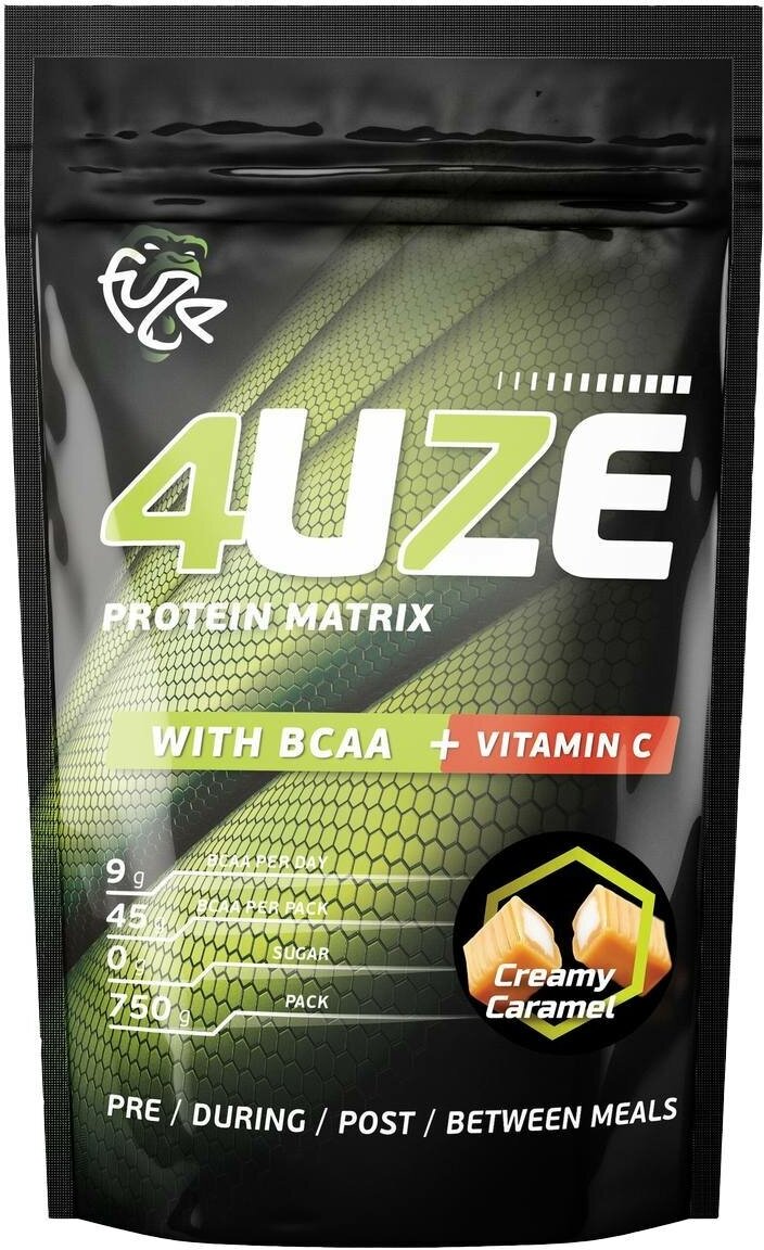 Fuze Мультикомпонентный протеин Фьюз 47% + BCAA , вкус «Сливочная карамель», 750 г, Fuze