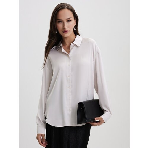 Блуза  Zarina, повседневный стиль, длинный рукав, размер XXS, белый