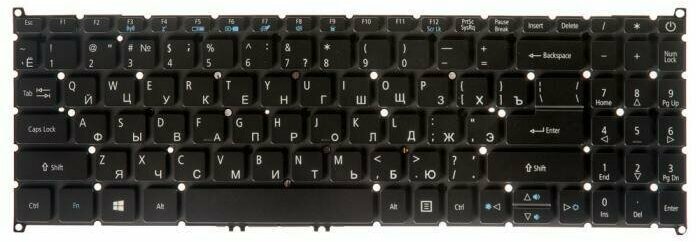 Клавиатура для ноутбука Acer Swift 3 SF315 SF315-51G N17P4 чёрная с подсветкой