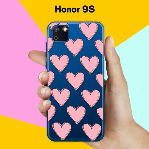 Силиконовый чехол Узор из сердец на Honor 9S