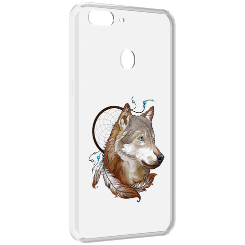 Чехол MyPads волк и ловец снов для Oppo Realme 2 задняя-панель-накладка-бампер