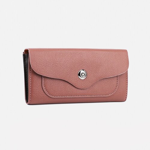 фото Кошелек жен 06-01-01, 19*3*9 см, 3 отд, д/карт, д/монет, на магните, пудровый 9541019 сима-ленд