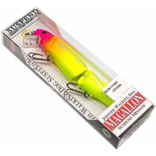 фото Воблер на щуку grows culture magallon 113sp uv#25, 113 мм, 13.7 гр, суспендер / приманки для рыбалки / воблеры на судака