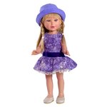 Кукла Vestida de Azul Paulina in violet dress, 33 см, PAU-827 - изображение