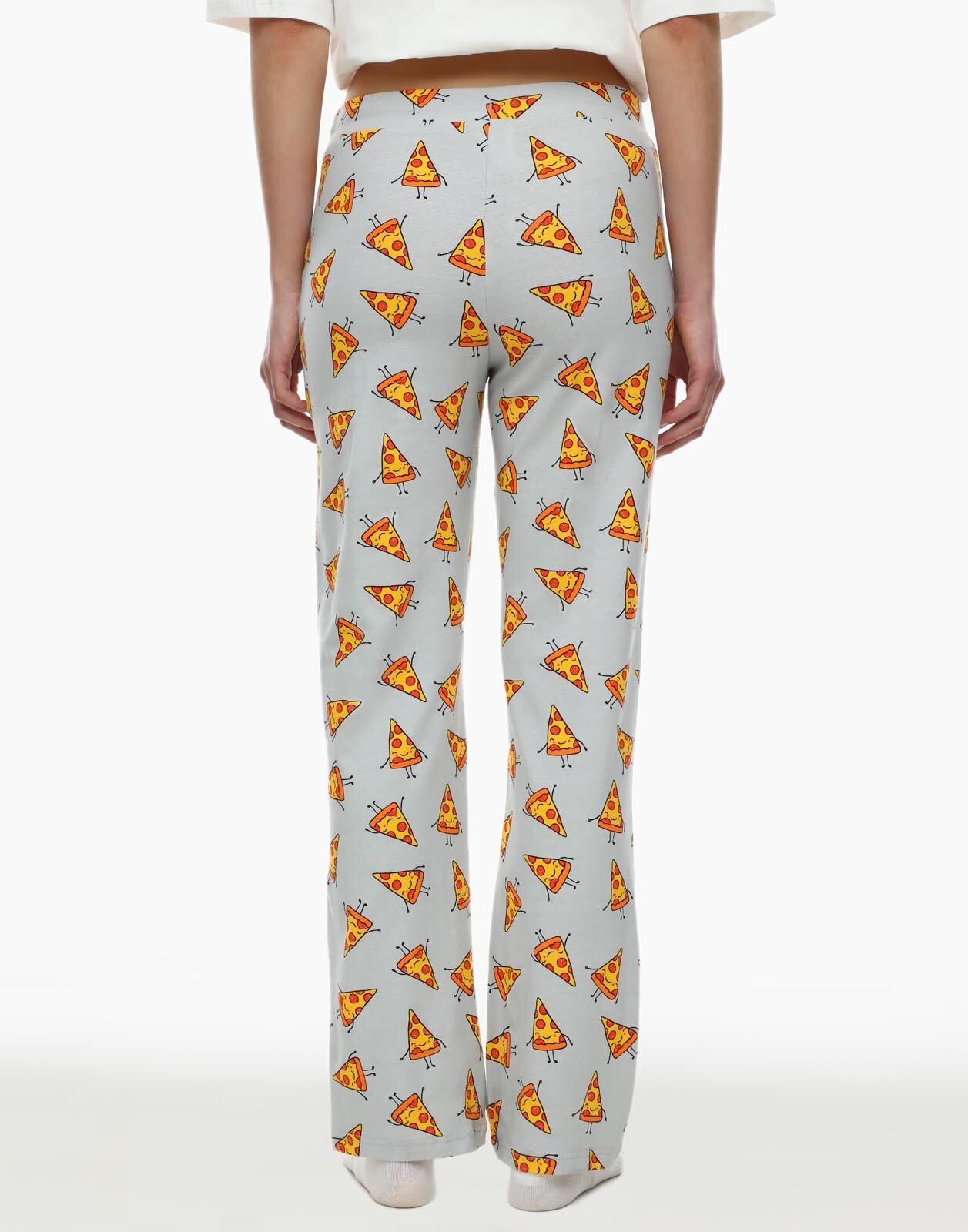 Серые пижамные брюки с принтом, M/164 (44) - фотография № 3