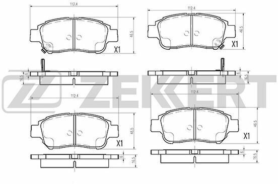 Колодки Торм Диск Передн ZEKKERT BS1266