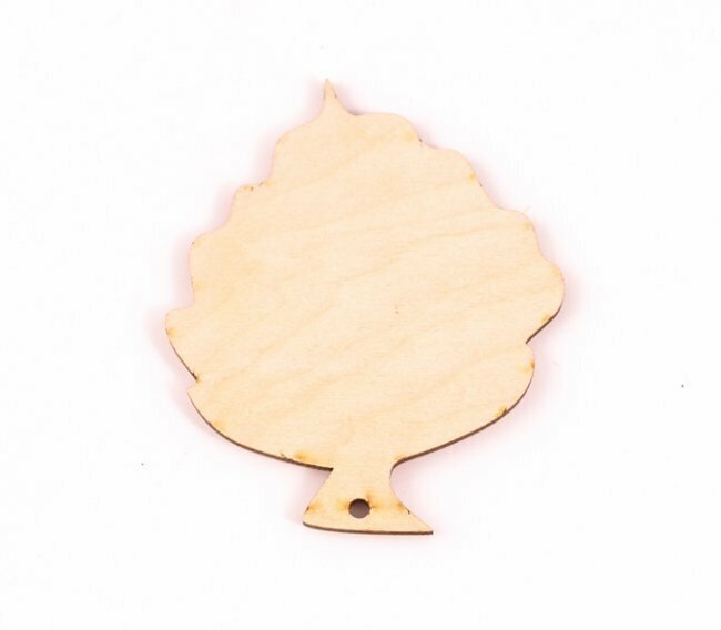 фото Деревянные заготовки / Декупаж, деревянная заготовка для творчества "Добрый мастер" "Доска "Листок" фанера 8,5*10,5см (5шт)