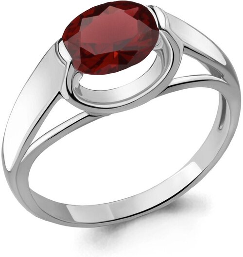 Кольцо Diamant online, серебро, 925 проба, гранат, размер 18